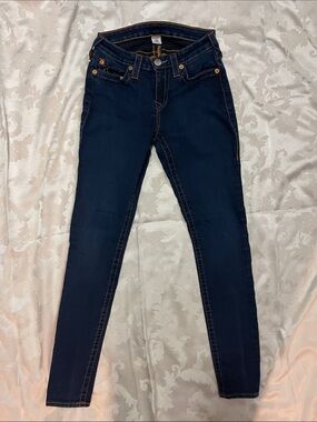 True Religion Women's Skinny Jeans in Dark Indigo